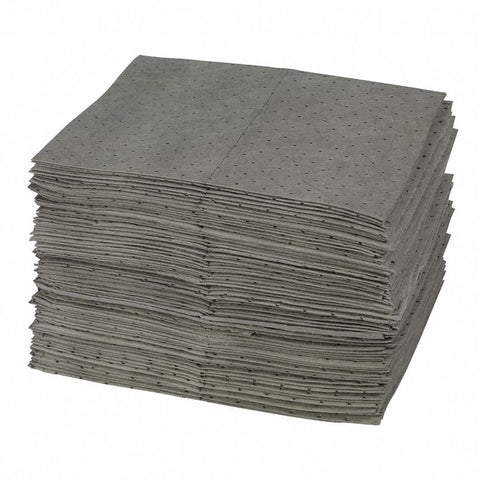 stack of grey universal absorbent mats