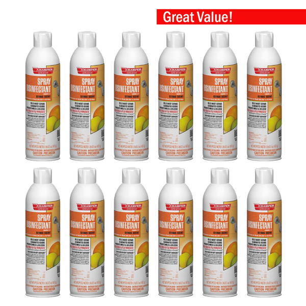 12 count of citrus disinfectant spray cans