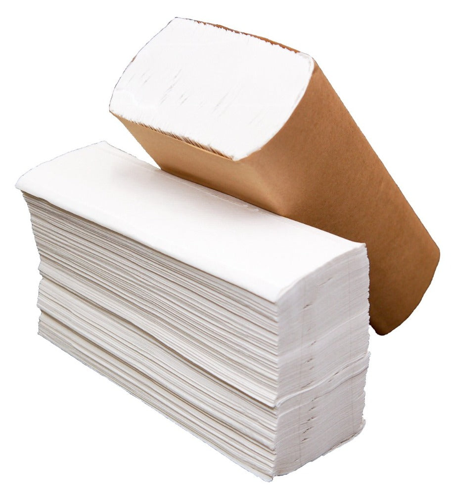 white multifold paper towel rolls