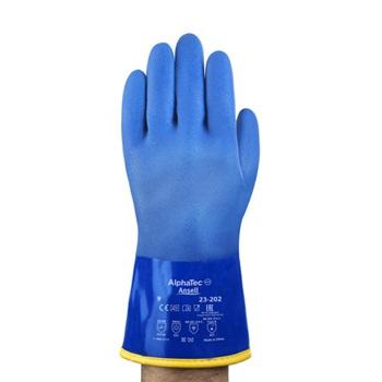 Ansell 10" Long Versatouch Cold Condition Gloves 23-202 PVC Chemical Resistant