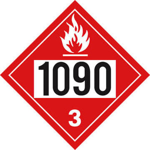 1090 Flammable Hazardous Class Placard 100/Pack