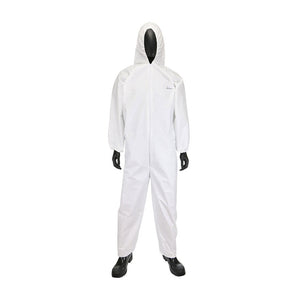 Disposable Hazmat Suit with Elastic Wrist and Elastic Ankles and Hood 25/Box