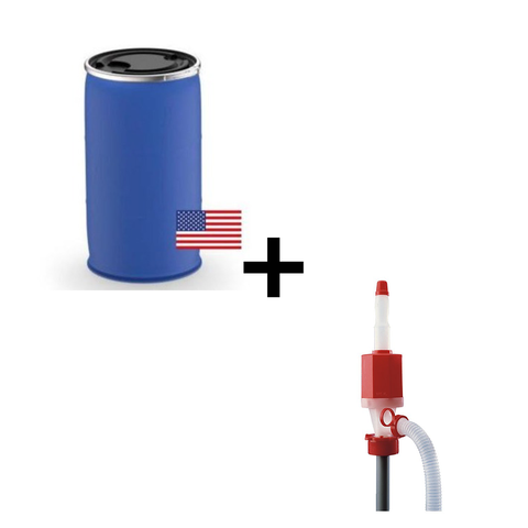 Kit de polietileno de cabeza abierta de 55 galones: bomba de tambor y sifón