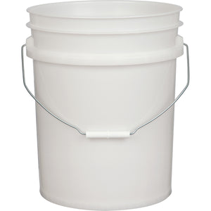 5 Gallon Buckets, Natural HDPE or White