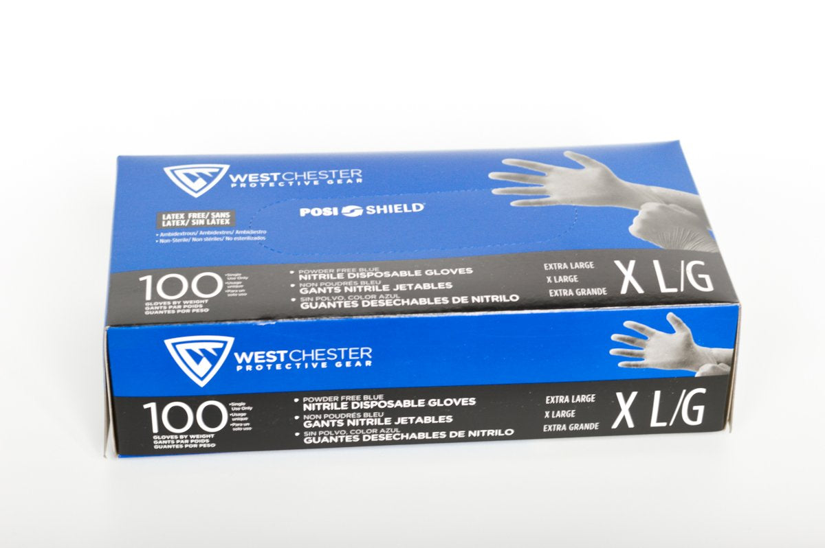 Blue Disposable WestChester Nitrile Gloves Size XL 100/box