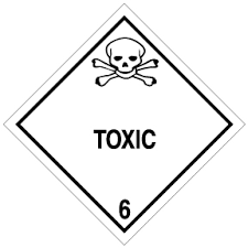 D.O.T Labels 4"x4" Toxic 500/Roll