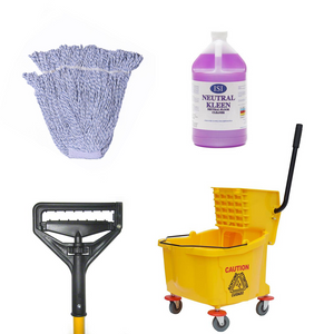 Wet Mop Kit - Mop, Bucket, and Neutral Kleen