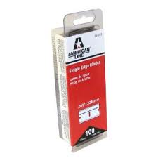 METAL RAZOR BLADES 100 PER BOX