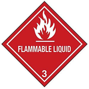 D.O.T 4"x4"  Flammable Liquid Labels 500/Roll