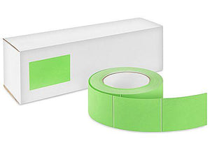 Blank Inventory Labels Fluorescent Green 500/Roll