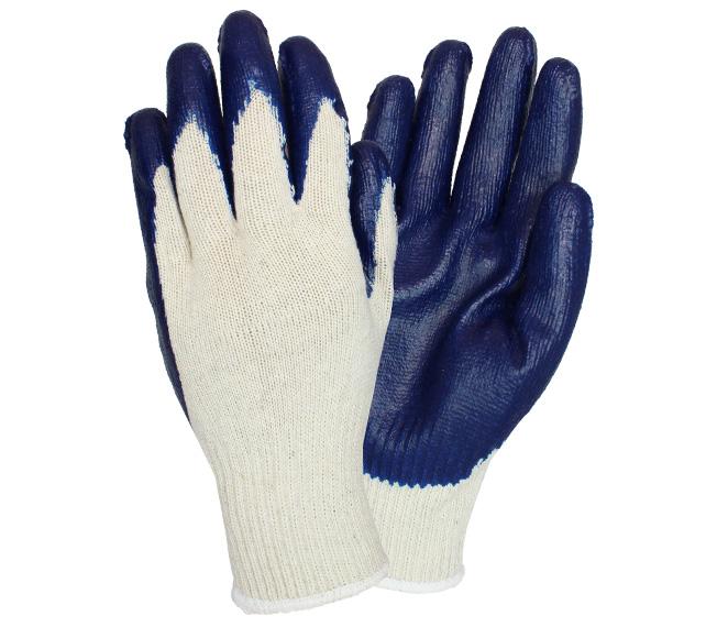 Blue/Natural Coated Knit Gloves 216 Pairs/Case