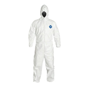 Tyvek Coverall Suit with Hooded with Elastic Wrist and Ankles