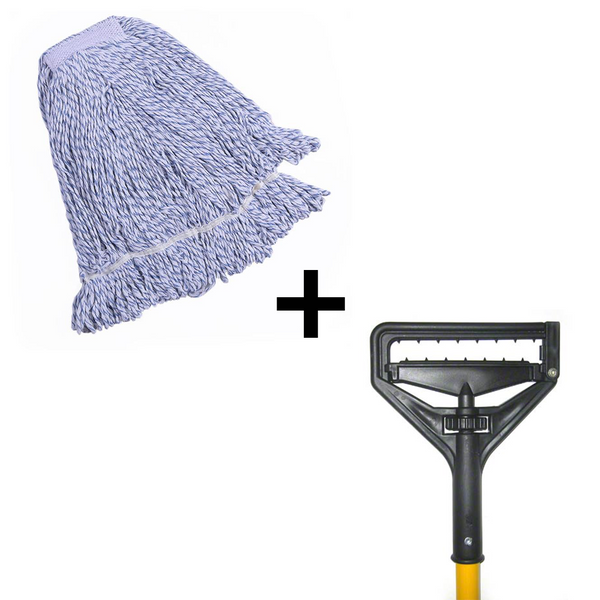Wet Mop Kit - Blue/White Head and Stick